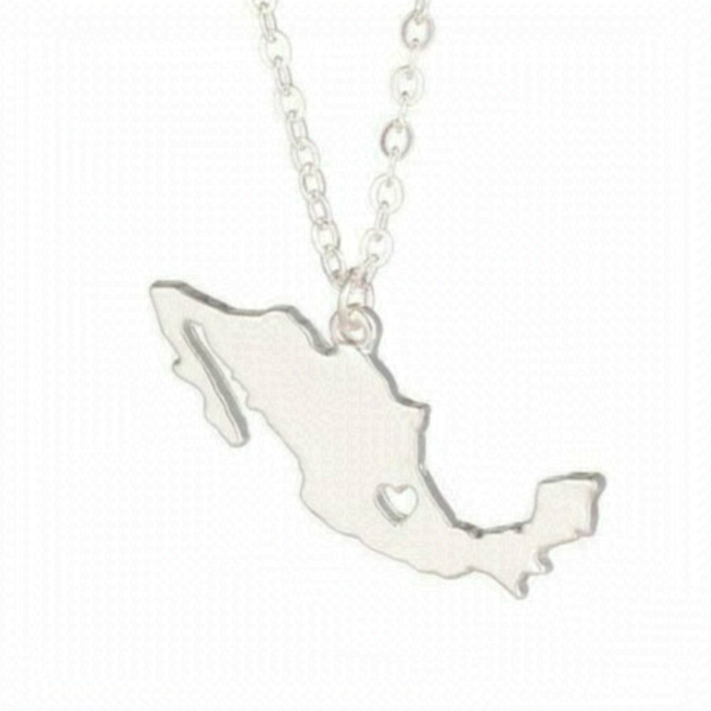 Love Mexico Map Necklace